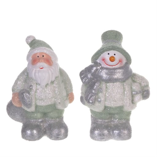 Фигурка декоративная"Санта/Снеговик", L5,5 W5 H9 см, 2в. - фото 370533