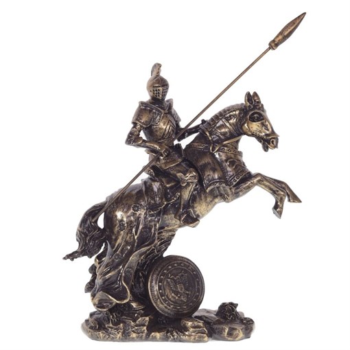 Фигурка декоративная "Рыцарь на коне", L24 W11 H28,5 см - фото 371026