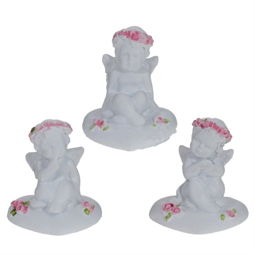Фигурка декоративная "Ангел", L3,5 W3 H3,5 см, 3в. - фото 371269
