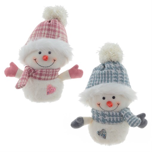 Игрушка набивная "Снеговик", L17 W15 H28 см, 2в. - фото 373986