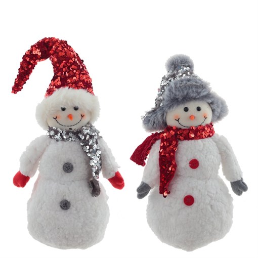 Игрушка набивная "Снеговик", 2в, L17 W12 H41 см, 2в. - фото 374013