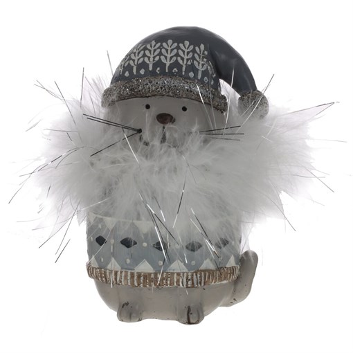 Фигурка декоративная "Кошка", L8 W6,5 H14 см - фото 375415