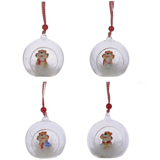 Украшение новогоднее "Тигр", L8 W7 H9 см, 4в. - фото 375594