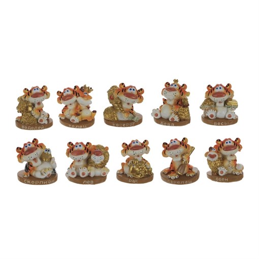 Фигурка декоративная "Тигр",  L5,5 W3,5 H5 см, 10в. - фото 375792