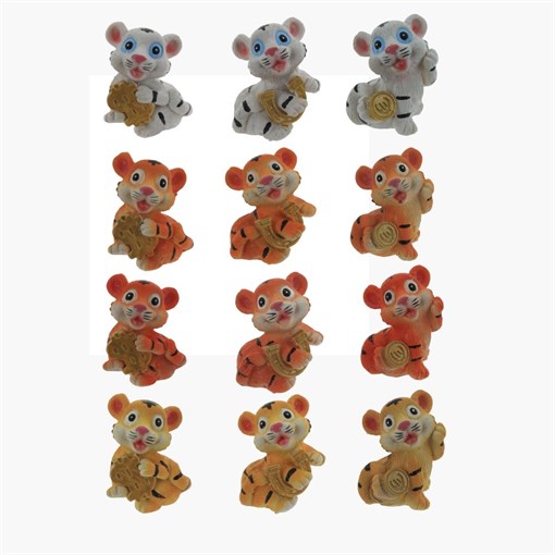 Фигурка декоративная "Тигр", L4 W3,5 H5 см, 12в. - фото 375854