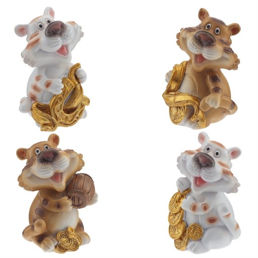 Фигурка декоративная "Тигр", L4,5 W4 H7 см, 4в. - фото 375935
