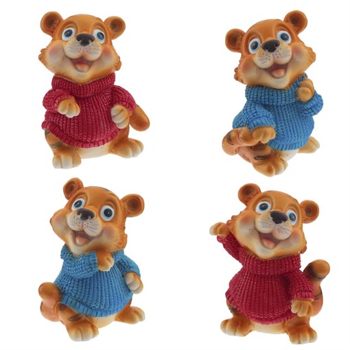 Фигурка декоративная "Тигр", L4,5 W4 H7 см, 4 в. - фото 375981