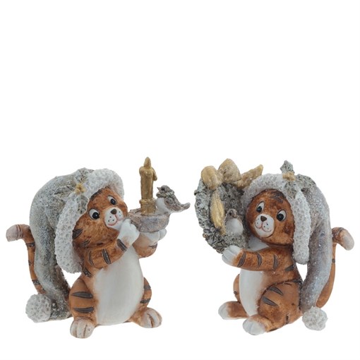 Фигурка декоративная "Тигр", L5,5 W7,5 H8 см, 2в. - фото 375993
