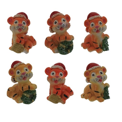 Фигурка декоративная "Тигр", L3 W3 H4 см, 6в. - фото 376072