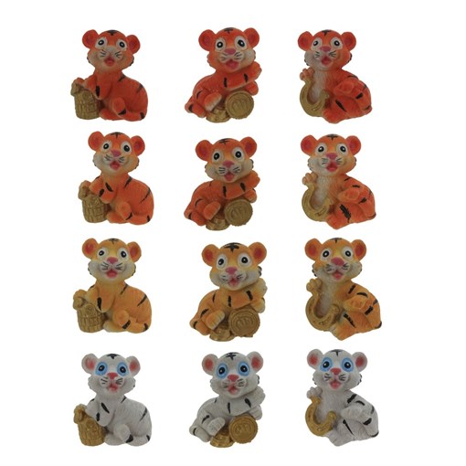 Фигурка декоративная "Тигр", L3 W3 H3,5 см, 12в. - фото 376079