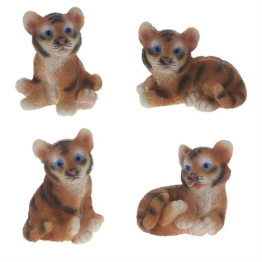 Фигурка декоративная "Тигр", L3,5 W3 H4 см, 4в. - фото 376186