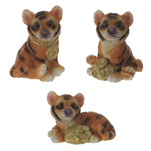 Фигурка декоративная "Тигр", L3,5 W3 H4,5 см, 4в. - фото 376219