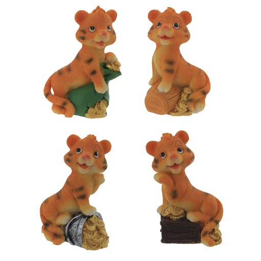 Фигурка декоративная  "Тигр", L4,5 W3 H6,5 см, 4в. - фото 376398