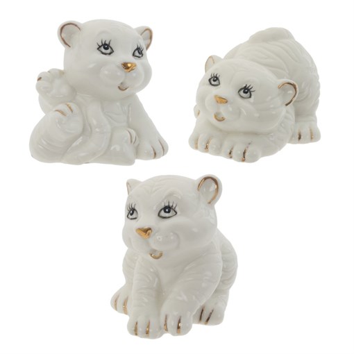 Фигурка декоративная "Тигрёнок", L5,5 W6 H4 см, 4в. - фото 377345