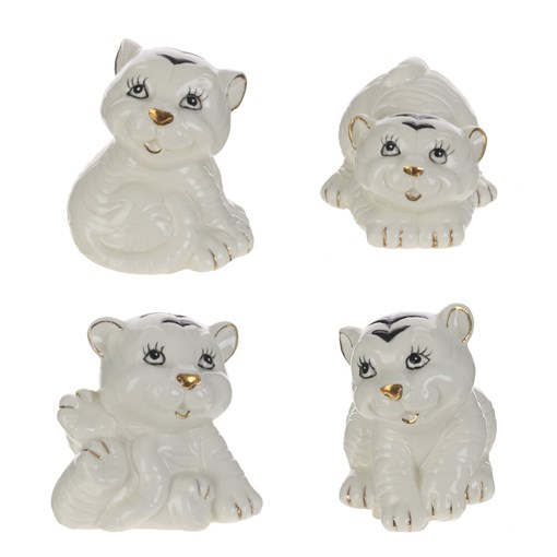 Фигурка декоративная "Тигрёнок", L5,5 W6 H4 см, 4в - фото 377931