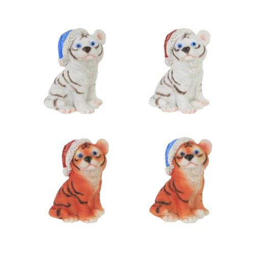 Фигурка декоративная "Тигр", L4,5 W4 H6 см, 4 в. - фото 378149