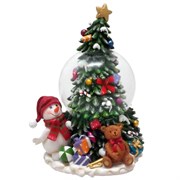 Фигурка декоративная в стекл. шаре с музыкой "Елка", L12,5 W12 H19,5 D10 см
