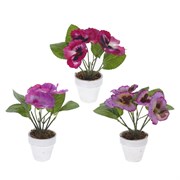 Цветочная композиция "Анютины глазки", L6,8 W6,8 H17см, 3в.