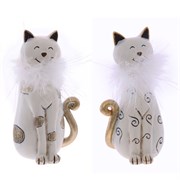 Фигурка декоративная "Кошка", L9 W6 H18 см, 2в.