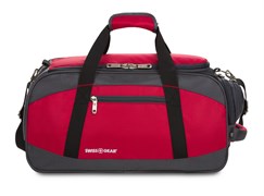 Сумка спортивная SWISSGEAR, красный/серый/чёрный, полиэстер 1200D, 52х25х30 см, 39 л