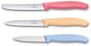 Набор из 3 ножей VICTORINOX Swiss Classic: 2 ножа для овощей и фруктов 8 и 10 см, столовый нож 11 см