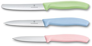 Набор из 3 ножей VICTORINOX Swiss Classic: 2 ножа для овощей и фруктов 8 и 10 см, столовый нож 11 см