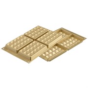 Форма для приготовления вафель waffel classic силиконовая золотая