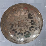 Конфетница, латунь, золотистая эмаль 12,5 см