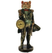 Фигурка декоративная "Тигр" (1xLR44) с часами,  L12 W11,5 H26,5 см