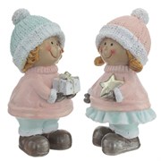 Фигурка декоративная "Девочка/Мальчик", L6 W7 H12,5 см, 2в.