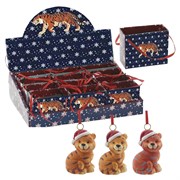 Украшение новогоднее "Тигр" (блок из 12 шт), L4,5 W4 H6,5 см