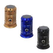 Фонарь кемпинговый, солн. бат., аккум. 220В,  USB, L9 W9 H14 см, 3в.