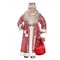 Фигура декоративная "Дед Мороз (красно серебряная парча)" H132 cm - фото 343734