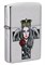 Зажигалка ZIPPO Cross, Queen & Skull с покрытием Brushed Chrome, серебристая, 38x13x57 мм - фото 354383