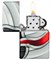 Зажигалка Zippo Flame Design с покрытием White Matte, латунь/сталь, белая, матовая, 38x13x57 мм - фото 354395