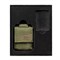 Набор ZIPPO: чёрная зажигалка Black Crackle® и зелёный нейлоновый чехол, в подарочной коробке - фото 354453