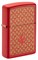 Зажигалка ZIPPO Flame Pattern с покрытием Red Matte, латунь/сталь, красная, матовая, 38x13x57 мм - фото 354488