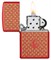 Зажигалка ZIPPO Flame Pattern с покрытием Red Matte, латунь/сталь, красная, матовая, 38x13x57 мм - фото 354490