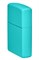 Зажигалка ZIPPO Classic с покрытием Flat Turquoise, латунь/сталь, бирюзовая, матовая, 38x13x57 мм - фото 354620