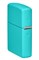 Зажигалка ZIPPO Classic с покрытием Flat Turquoise, латунь/сталь, бирюзовая, матовая, 38x13x57 мм - фото 354621