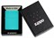 Зажигалка ZIPPO Classic с покрытием Flat Turquoise, латунь/сталь, бирюзовая, матовая, 38x13x57 мм - фото 354623