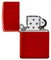 Зажигалка ZIPPO Classic с покрытием Metallic Red, латунь/сталь, красная, матовая, 38x13x57 мм - фото 354637