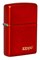 Зажигалка ZIPPO Classic с покрытием Metallic Red, латунь/сталь, красная, матовая, 38x13x57 мм - фото 354644