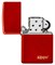 Зажигалка ZIPPO Classic с покрытием Metallic Red, латунь/сталь, красная, матовая, 38x13x57 мм - фото 354647