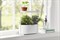 Кашпо для цветов giardino, 34х14,3х34,5 см, белое - фото 358760